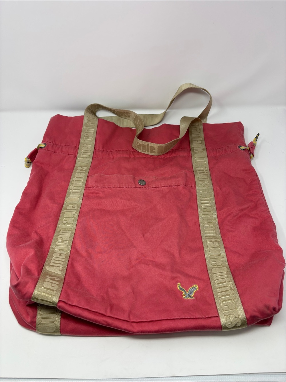 American Eagle | Canvas Tote with Branded Tan Straps
